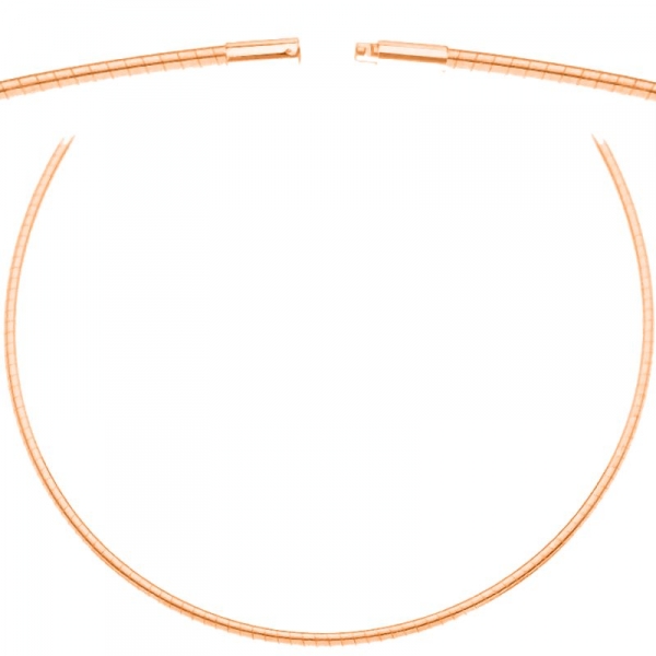 Collier Omegareifen 1,9mm 50cm Bajonett rose vergoldet 925 Silber