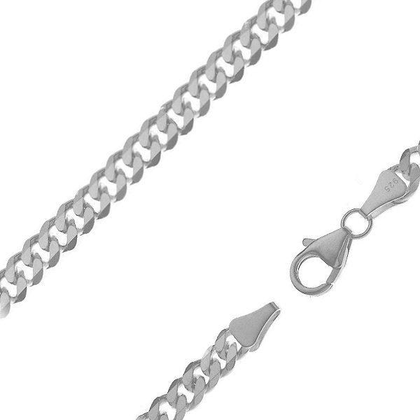 Collier Kette Panzer 4,5mm 50cm Silber 925, vergoldet, ros? vergoldet