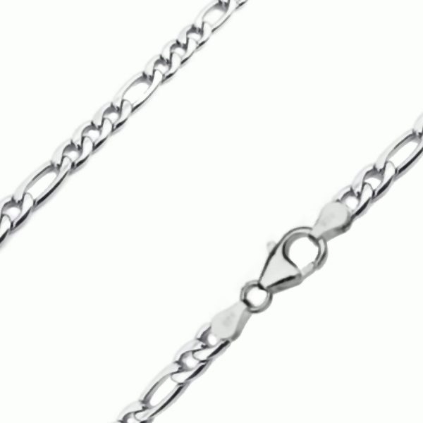 Kette Collier Figaro 5mm 45cm Silber 925, vergoldet, ros? vergoldet