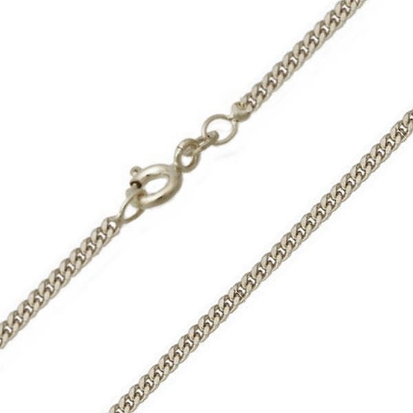 Collier Panzer flach 45cm 2,1mm 8Kt 333 WEISSGOLD