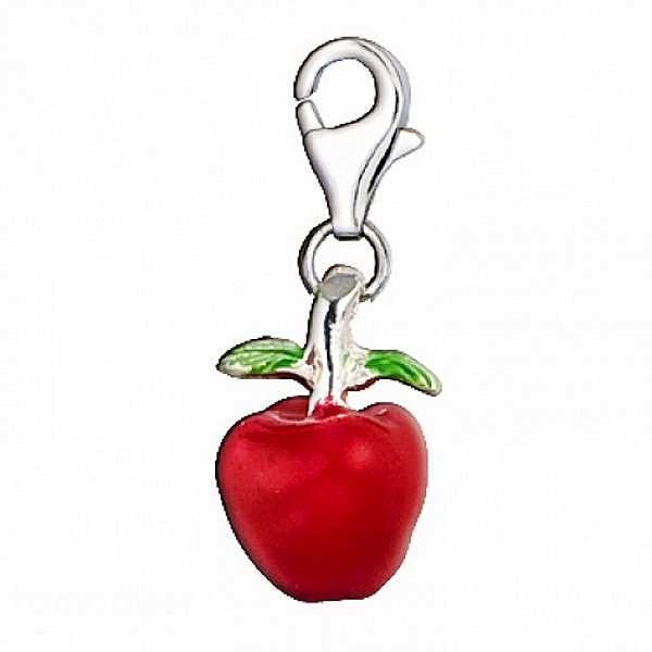 Anh?nger Charm 925 Silber Apfel Rot