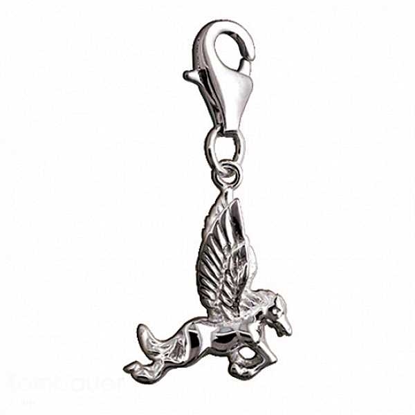 Anhänger Charm 925 Silber für Bettelarmband Pferd Pegasus