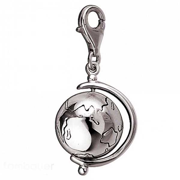 Anhänger Charm 925 Silber GLOBUS