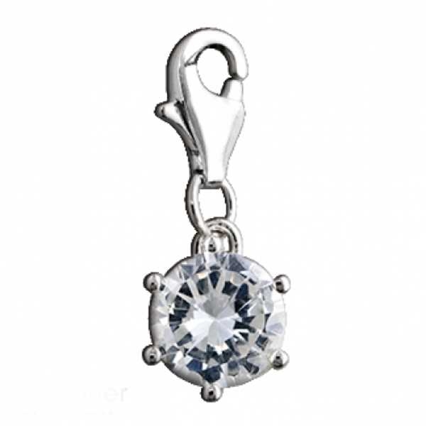Anh?nger Charm 925 Silber Zirkonia Crystal