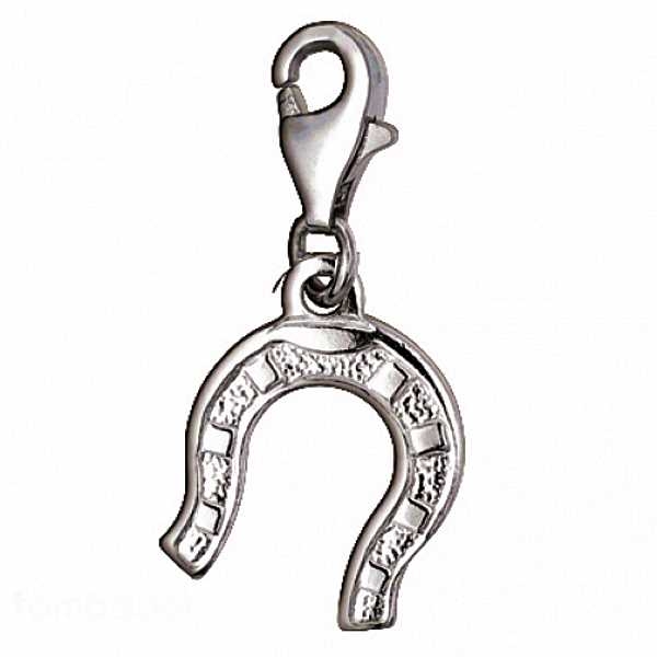 Anh?nger Charm 925/- Silber Bettelarmband "Hufeisen"