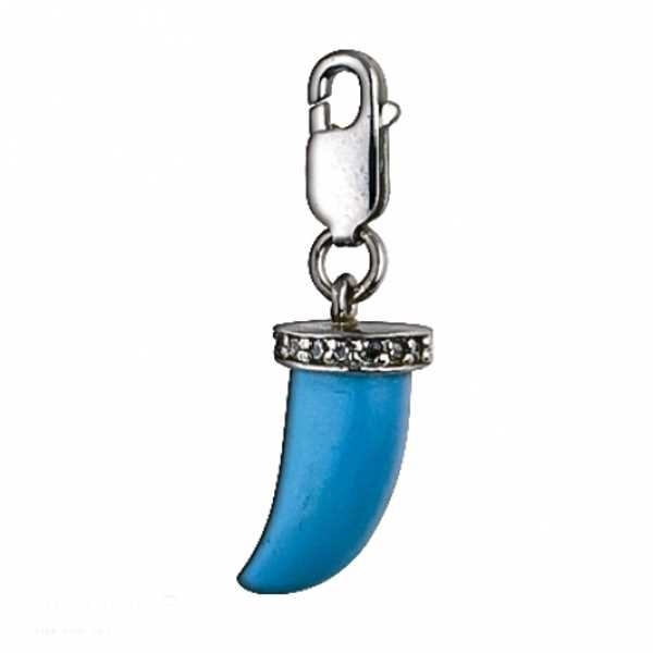 Anh?nger Charm 925/- Silber Zirkonia "Zahn T?rkis"