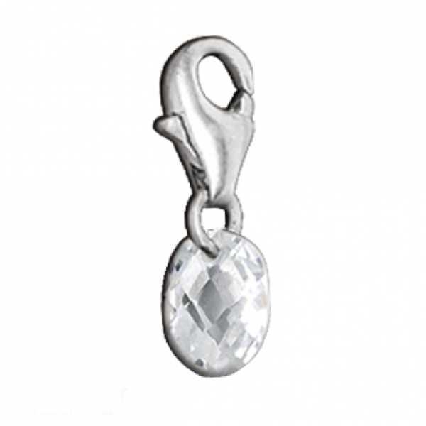 Anh?nger Charm Oval Zirkonia crystal