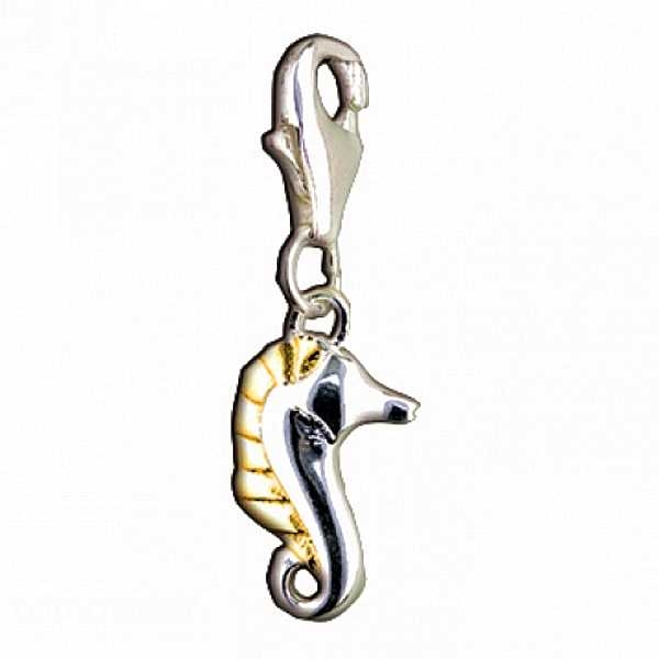 Anh?nger Charm Seepferd 925 bicolor