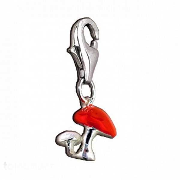Anh?nger, Charm Pilz rot 925