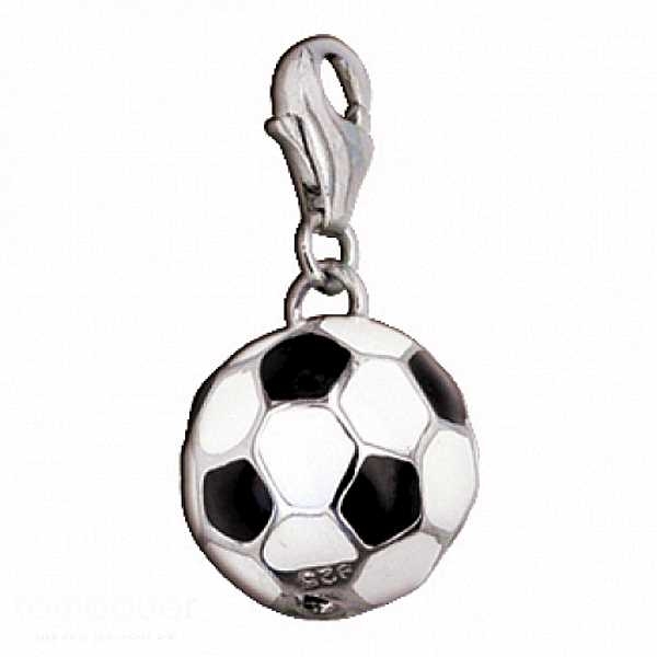 Anh?nger, Charm Silber 925  Bettelarmband  "Fussball"