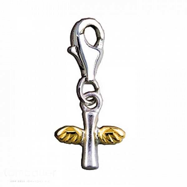 Anh?nger, Charm Taube bicolor 925
