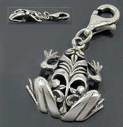 Anh?nger, Charm, Frosch, Silber 925