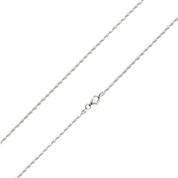 Kette Kugel oval 1,5mm Silber, rhodiniert, vergoldet, ros?, 925 Silber 70-90cm