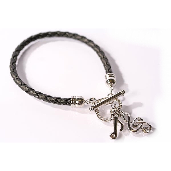 Armband Leder mit Note und Notenschl?ssel