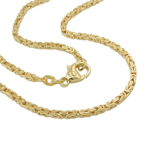 Armband 2x2mm K?nigskette 14Kt GOLD 19cm