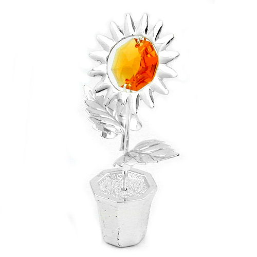 Tischdekoration 70mm Sonnenblume im Topf