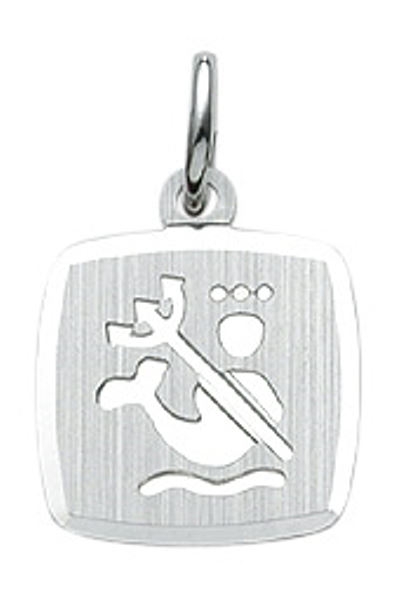 Anhänger Sternzeichen Wassermann eckig 11x11mm Silber 925