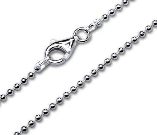 Collier Kugel Kette 2,5mm Silber 925 90cm