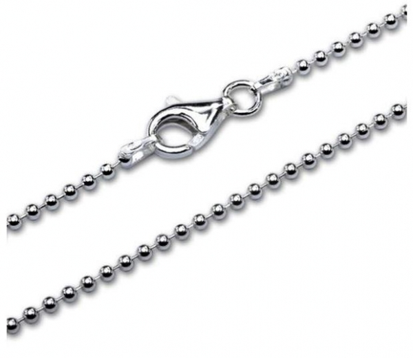 Collier Kugel Kette 2mm Silber 925 50cm