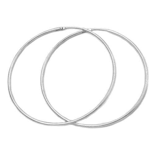 Creole 44mm Drahtcreole mit Steckverschluss gl?nzend Silber 925