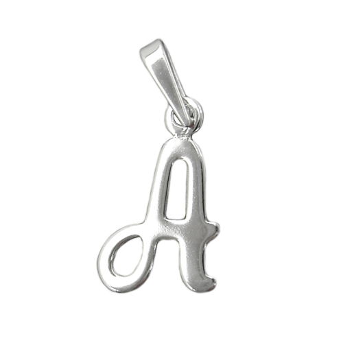 Anh?nger 13x10mm Buchstabe A gl?nzend Silber 925