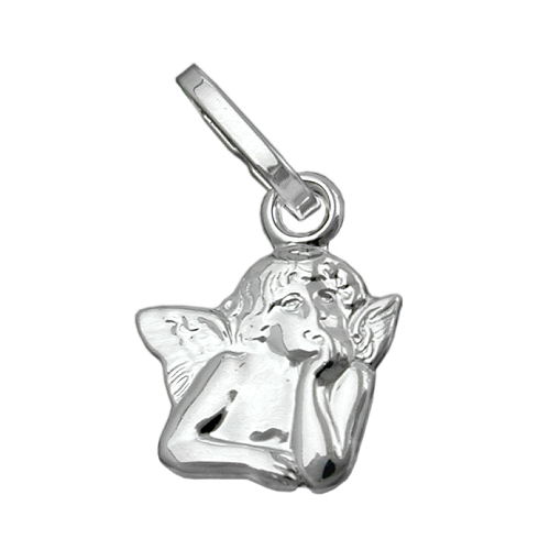 Anh?nger 8mm kleiner Engel gl?nzend Silber 925