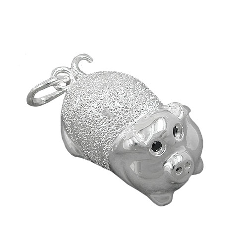 Anh?nger 22x11mm Schweinchen Silber 925