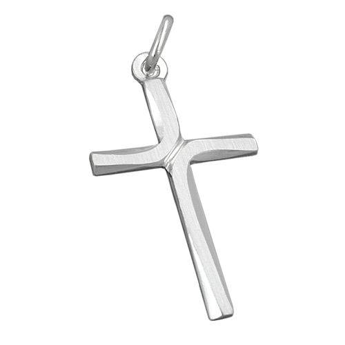 Anh?nger 29x17mm Kreuz matt-gl?nzend Silber 925