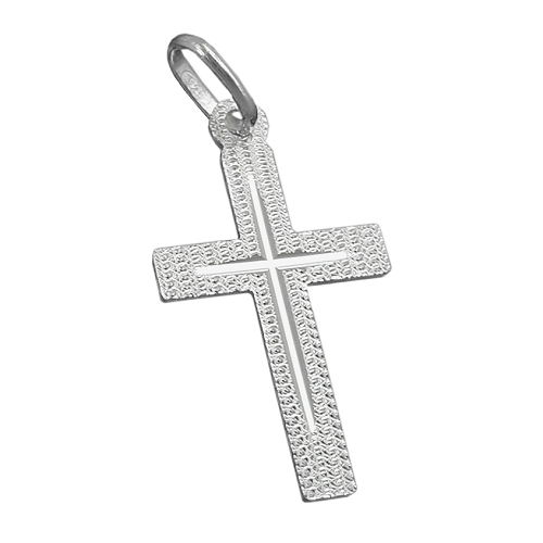 Anhänger 23x13mmKreuz diamantiert Silber 925