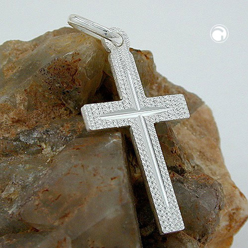 Anhänger Kreuz diamantiert 925 Silber