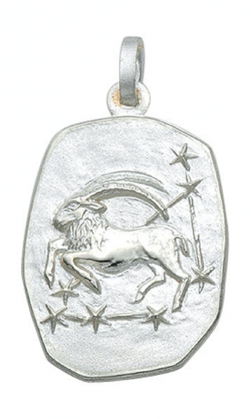 Anh?nger Sternzeichen Steinbock Relief 18x23mm Silber 925