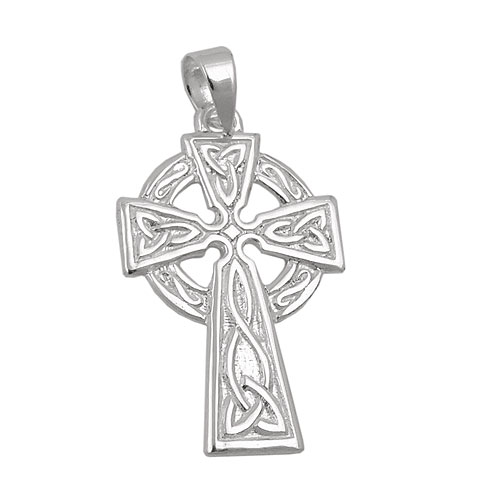 Anh?nger 22x13mm Keltenkreuz gl?nzend Silber 925