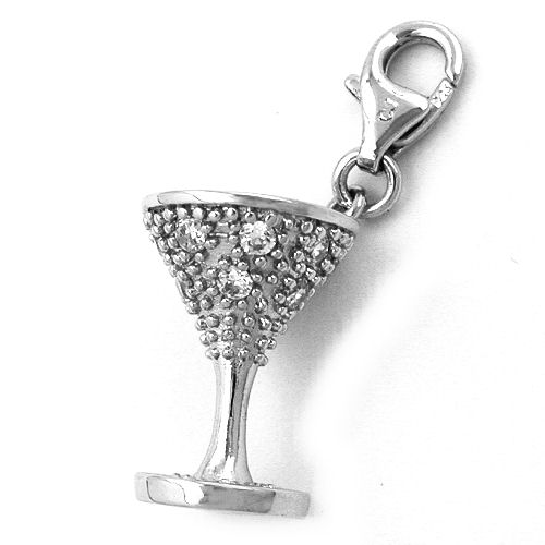 Anh?nger, Charm Kelch mit Zirkonias 925