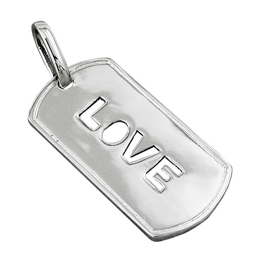 Anh?nger 32x16mm LOVE rhodiniert Silber 925