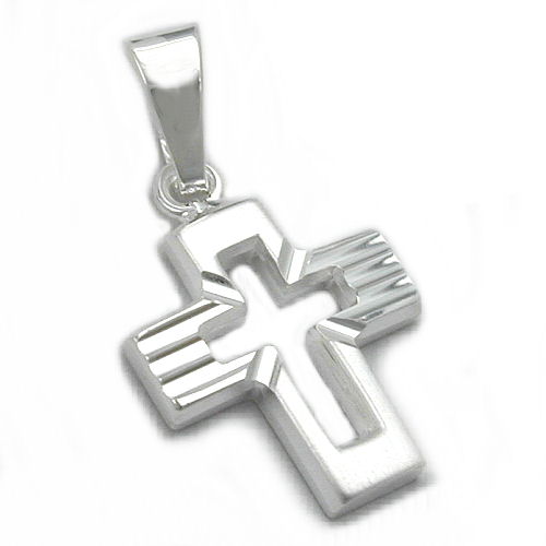Anh?nger Kreuz diamantiert Silber 925
