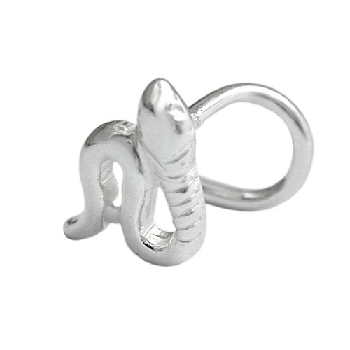 Nasenstecker 6x5mm Schlange mit Spirale gl?nzend Silber 925