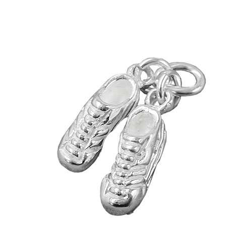 Anh?nger 14x4mm 1 Paar Fu?ballschuhe Silber 925
