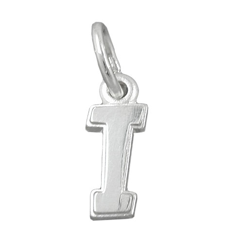 Anh?nger 12x5mm Buchstabe I mit Rand Silber 925