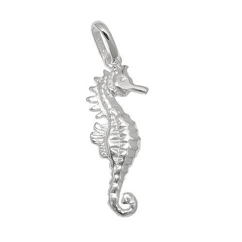 Anh?nger 21x7mm Seepferdchen gl?nzend Silber 925