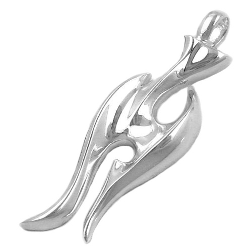 Anh?nger 40x14mm massiv gl?nzend Silber 925