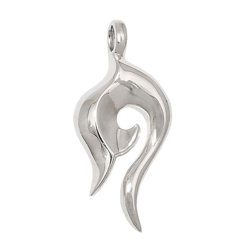 Anh?nger 34x16mm massiv gl?nzend Silber 925