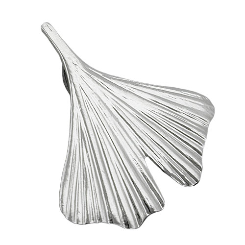 Anh?nger 20x20mm Ginkgoblatt Silber gl?nzend 925