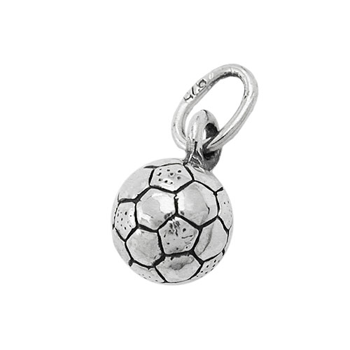 Anh?nger 7mm Fu?ball mit ?se Silber 925
