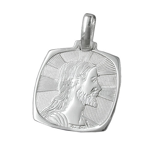 Anh?nger 19x17mm Bildnis Jesus gl?nzend Silber 925