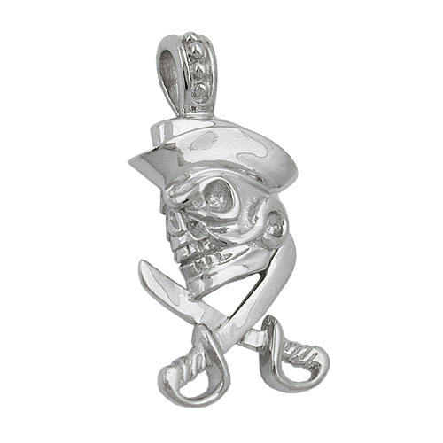 Anh?nger Totenkopf Piratenhut 925 Silber
