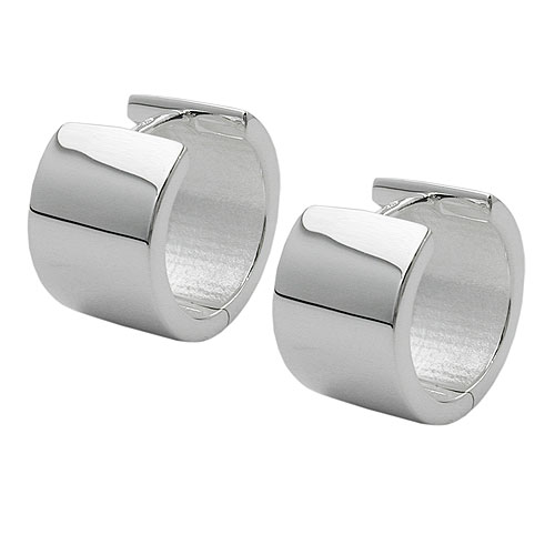 Creole 15x10mm Klappcreole glatt hochgl?nzend Silber 925