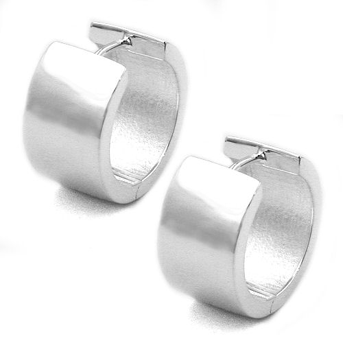 Creole 18x10mm Klappscharnier glatt gl?nzend Silber 925