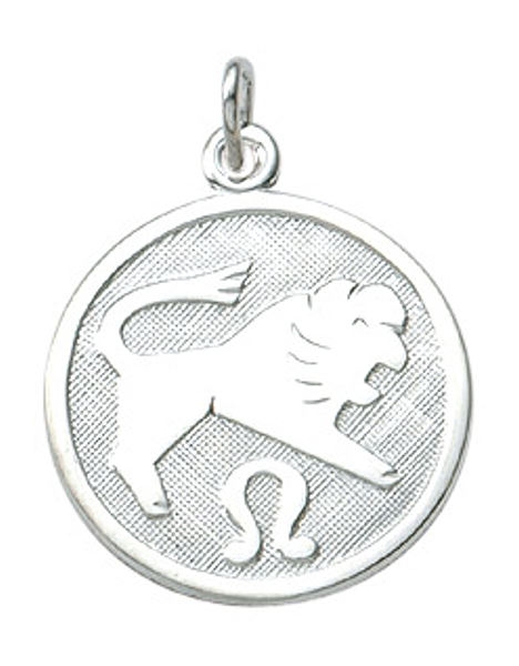 Anhänger Sternzeichen Löwe rund 16mm Silber 835