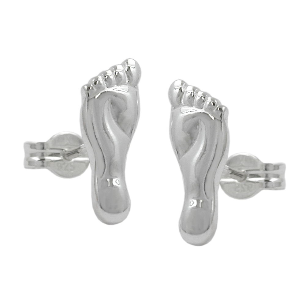 Stecker 12x4,5mm F??e gl?nzend Silber 925