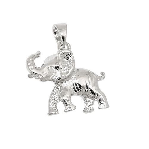 Anh?nger 14x16mm Elefant rhodiniert Silber 925
